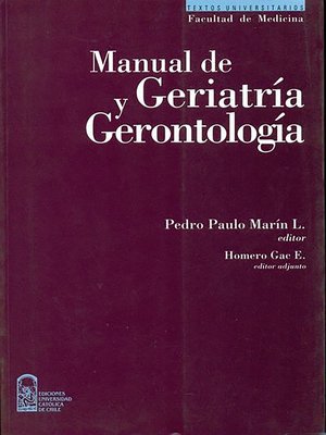 cover image of Manual de geriatría y gerontología